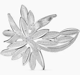 Newbridge Silverplated  Leaf Brooch