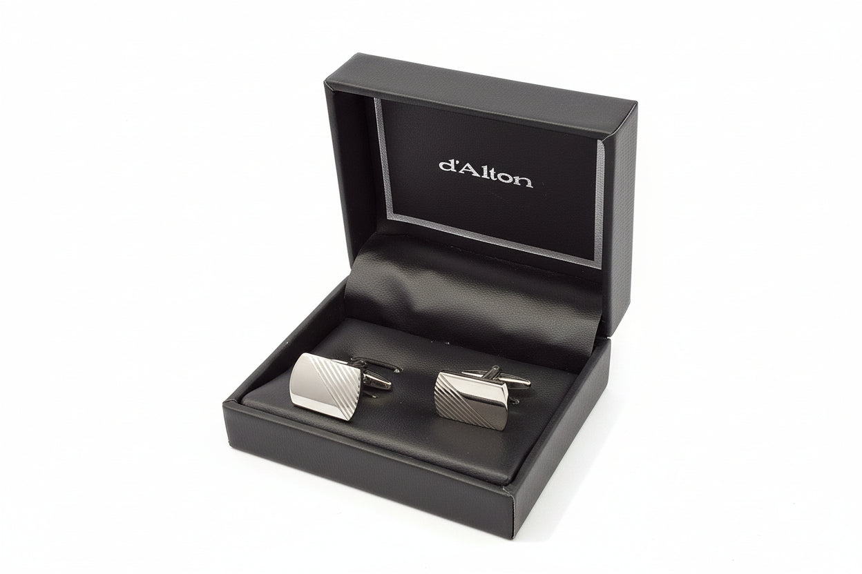 Gents Silver Cufflinks Rectangle