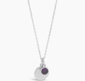 Sterling Silver February Birthstone Necklace