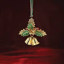 Newbridge Gold Plated Holly Bells Christmas Tree Decoration