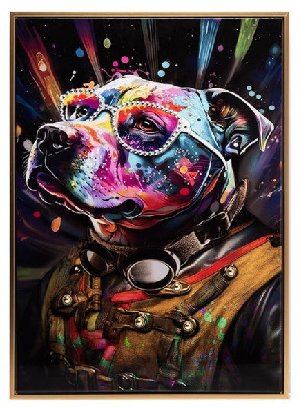 Stonewall Gallery Framed &Textured Picture Pitbull