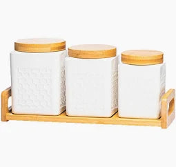 Newgrange Ceramic 3 Piece Cannister Set