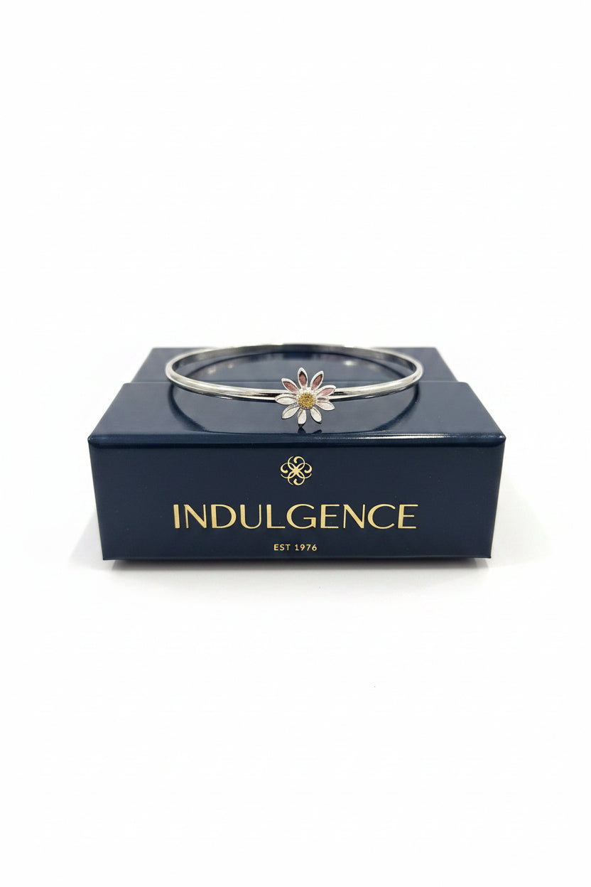 Silverplated Daisy Bangle