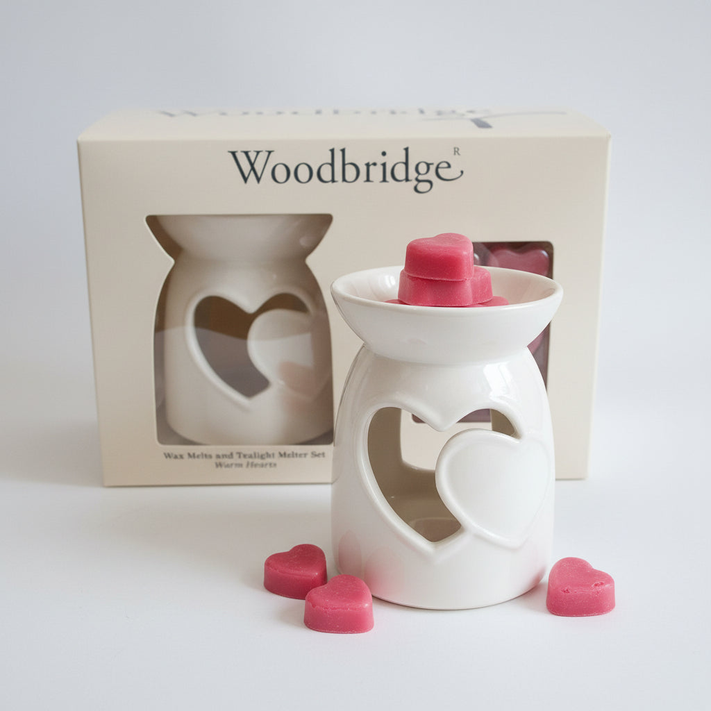 Double heart wax / oil burner  set