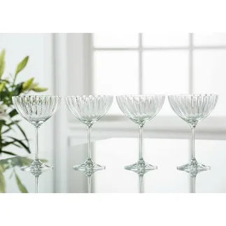Galway Erne Saucer Champagne Set 4 Glasses