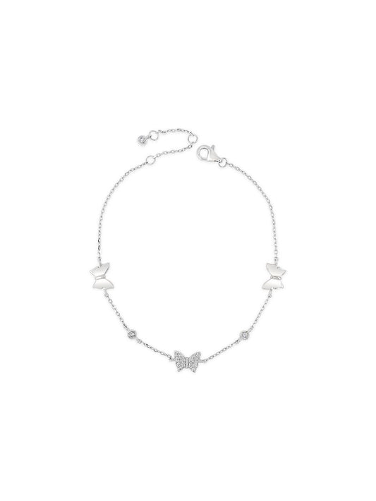 Butterfly  silver braclet