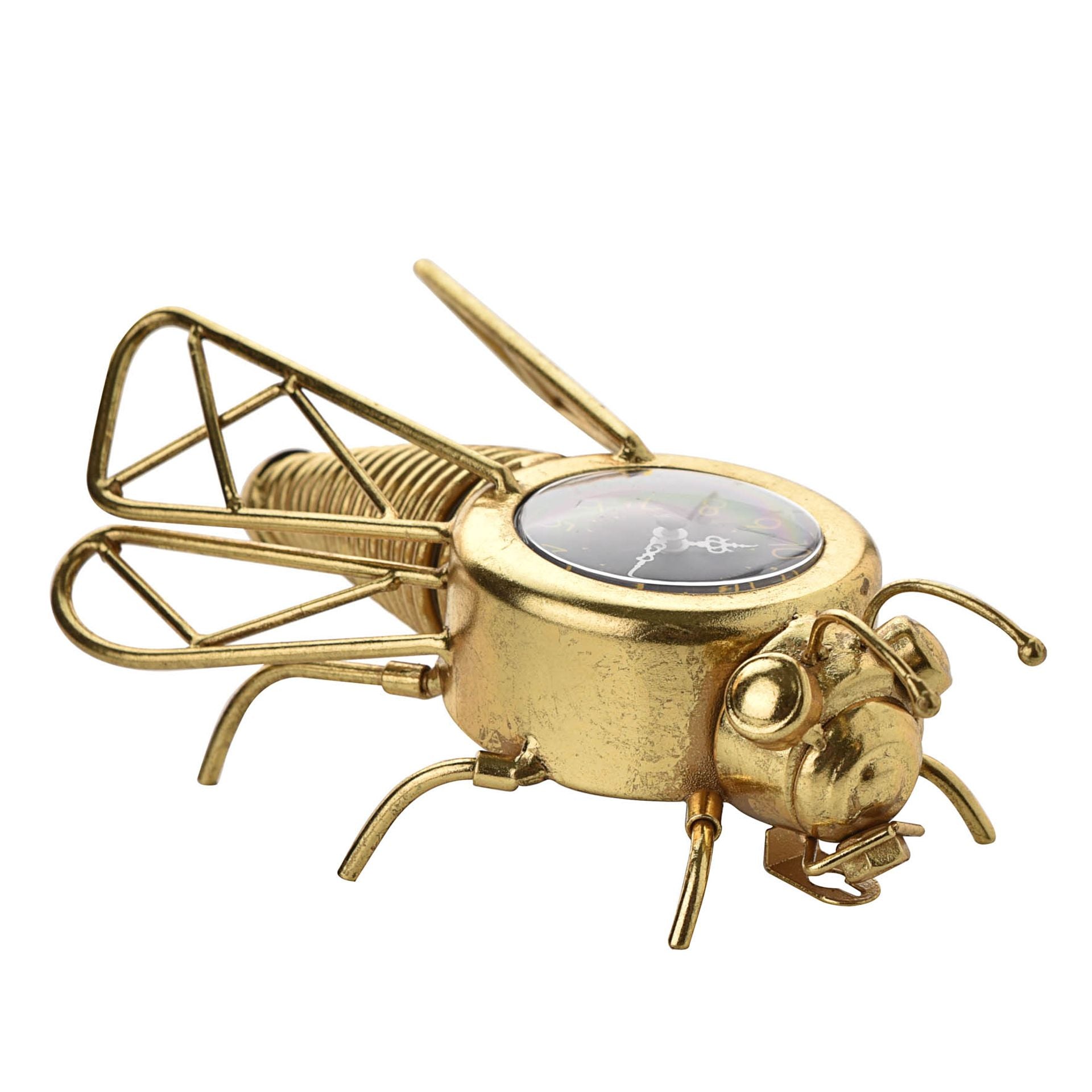 Wall Clock Gold Bee Design