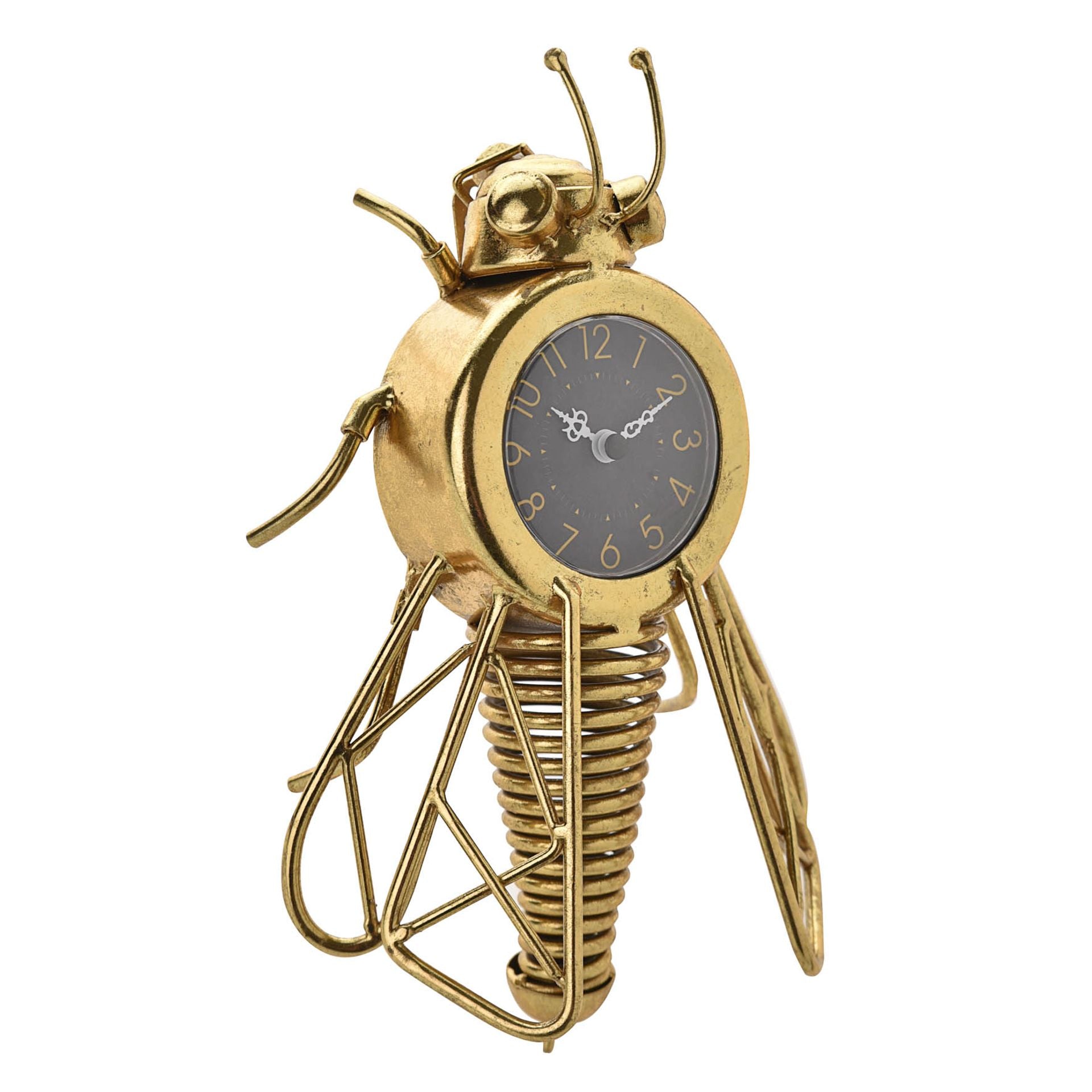 Wall Clock Gold Bee Design